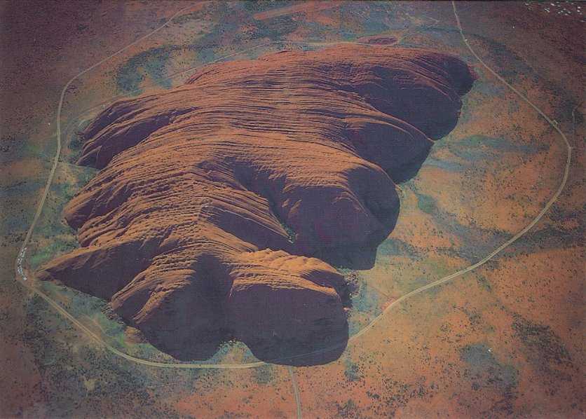 Aerial view of Ayers Rock