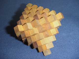 Wooden 3D jigsaw octahedron
