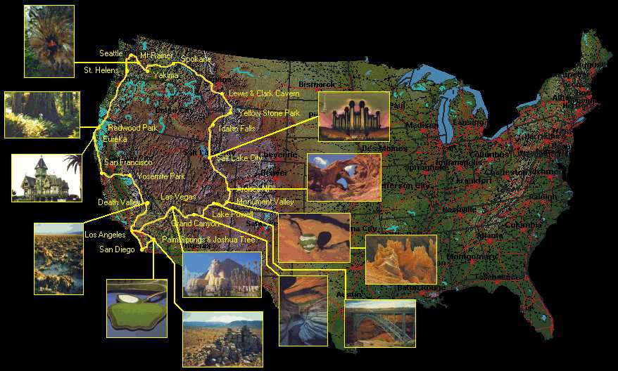 USA (10000km in 5 weeks by car)
